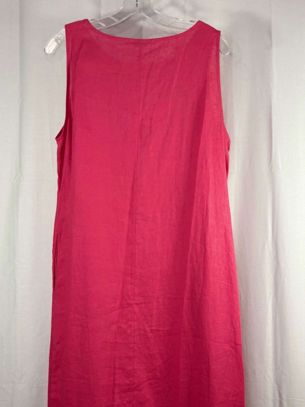 NWT AMINA RUBINACCI Sleeveless Linen Pullover Maxi Dress in Hibiscus size 10 - Picture 10 of 11
